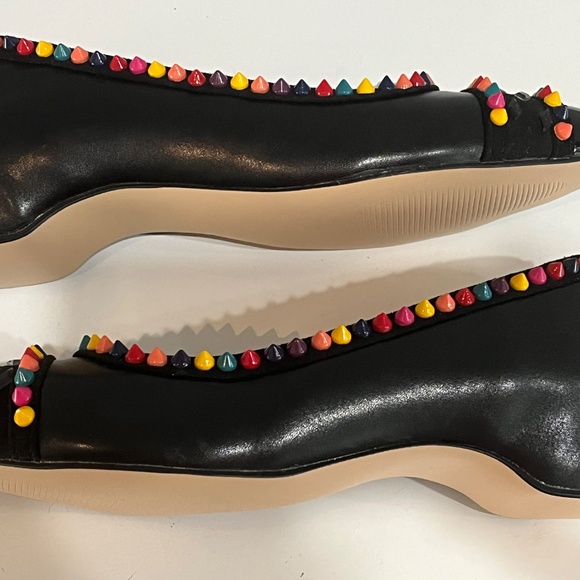 Multi Colored Faux Leather Flats - Picture 2 of 11